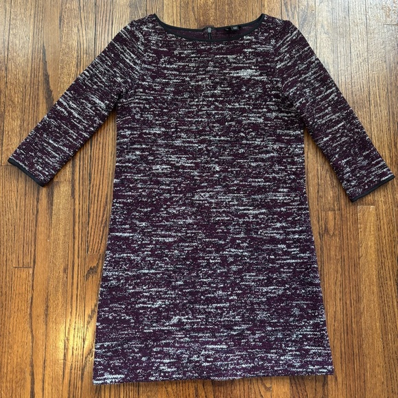 Ann Taylor Maroon and White Knit Dress - Picture 2 of 8
